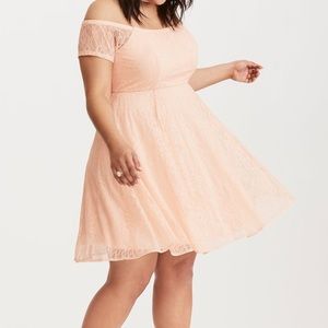 Pink off-shoulder Torrid Day Dress